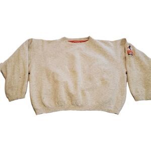 VTG 90s Marlboro Adventure Team Gecko Lizard Sleeve Crewneck Sweatshirt Grey L